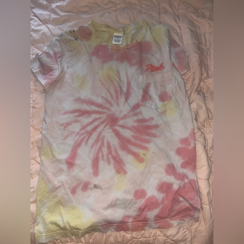 PINK tie dye t shirt